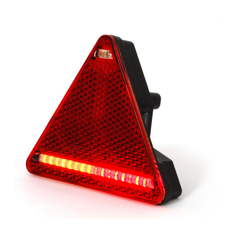 Fanale posteriore LED lato destro 12-24V triangolare 163x38,8x144 mm
