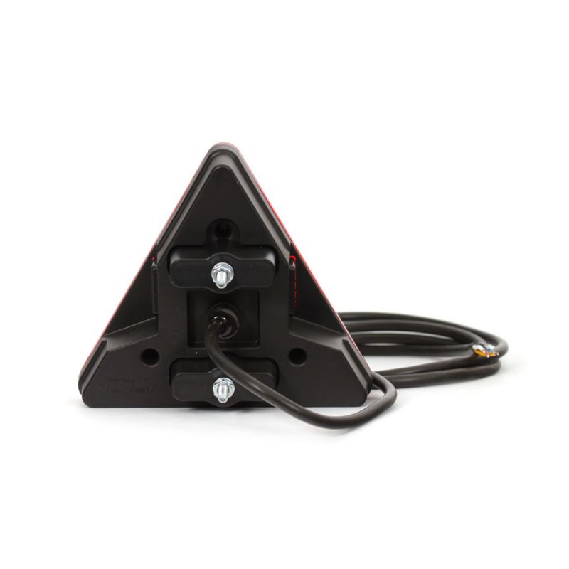 Fanale posteriore LED lato sinistro 12-24V triangolare 163x38,8x144 mm.