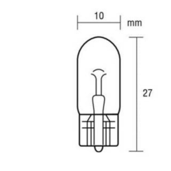 Lampadina alogena W5W 12V 5W W2,1x9,5d