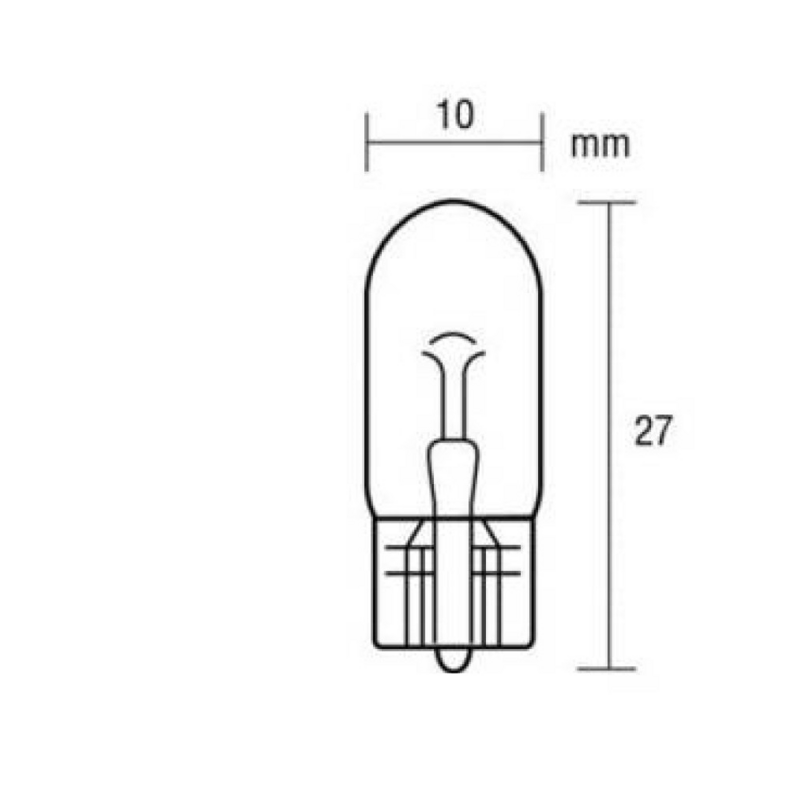 Lampadina alogena W5W 12V 5W W2,1x9,5d
