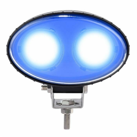 Faro da lavoro ovale, LED, luce blu 10-100V, 10W, 500LM, 2 LED, per carrelli elevatori, illuminazione pavimento