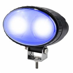 Faro da lavoro ovale, LED, luce blu 10-100V, 10W, 500LM, 2 LED, per carrelli elevatori, illuminazione pavimento