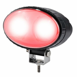 Faro da lavoro ovale a LED luce rossa 10-100V, 500LM, 10W, 2 LED, per carrelli elevatori, illuminazione pavimento