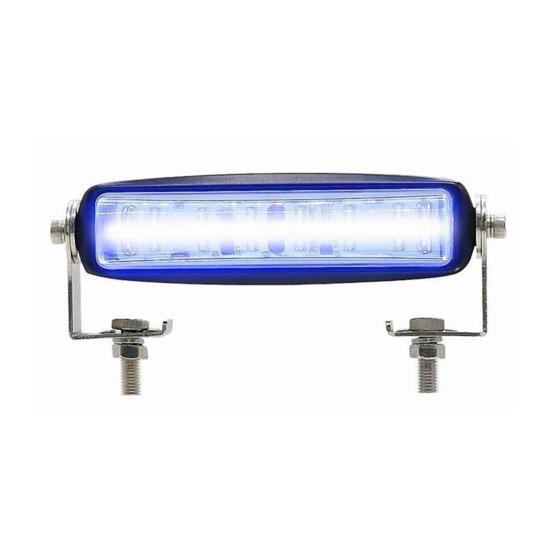 Barra di segnalazione a LED blu 10-80V, 500LM 18W, 6 LED, per carrelli elevatori, illuminazione pavimento