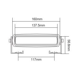 Barra di segnalazione a LED blu 10-80V, 500LM 18W, 6 LED, per carrelli elevatori, illuminazione pavimento
