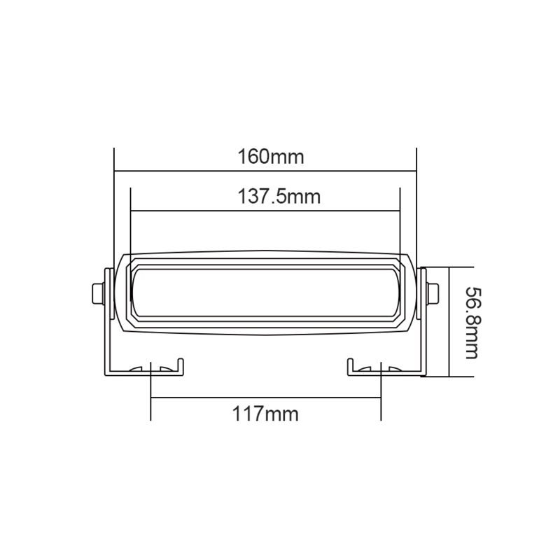 Barra di segnalazione a LED blu 10-80V, 500LM 18W, 6 LED, per carrelli elevatori, illuminazione pavimento