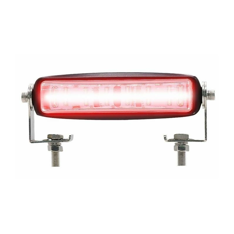Barra di segnalazione a LED rosso 10-80V, 500LM 18W, 6 LED, per carrelli elevatori, illuminazione pavimento