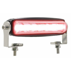 Barra di segnalazione a LED rosso 10-80V, 500LM 18W, 6 LED, per carrelli elevatori, illuminazione pavimento