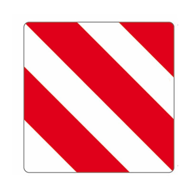 Pannello in alluminio 423×423 mm di segnalazione delle attrezzature agricole, lato destro, per Francia e Germania