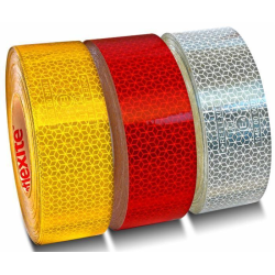 Nastro adesivo rosso riflettente per superfici rigide 50 mm × 50 m