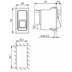 INTERRUTTORE BASCULANTE ON-ON 12V TERGICRISTALLI