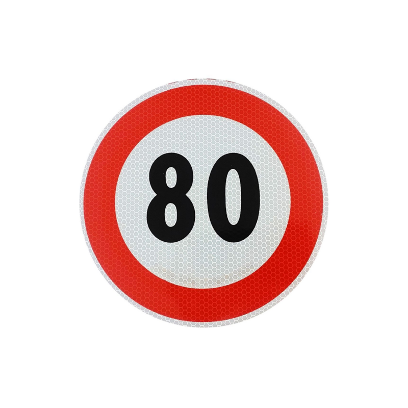 Limite di velocità adesivo 80 km/h