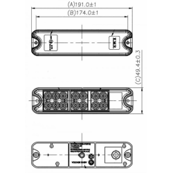 Fanale posteriore LED dx/sx 10-30V 191x31x49 mm