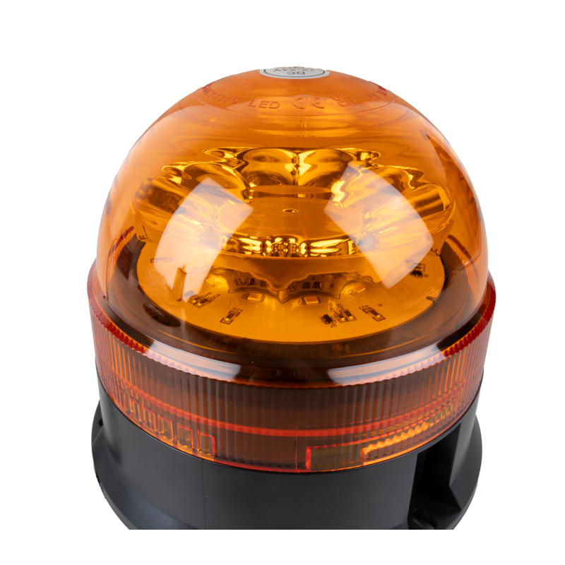 Lampeggiante a LED 12-24V a base piana, 12 Led, 16W, IP66
