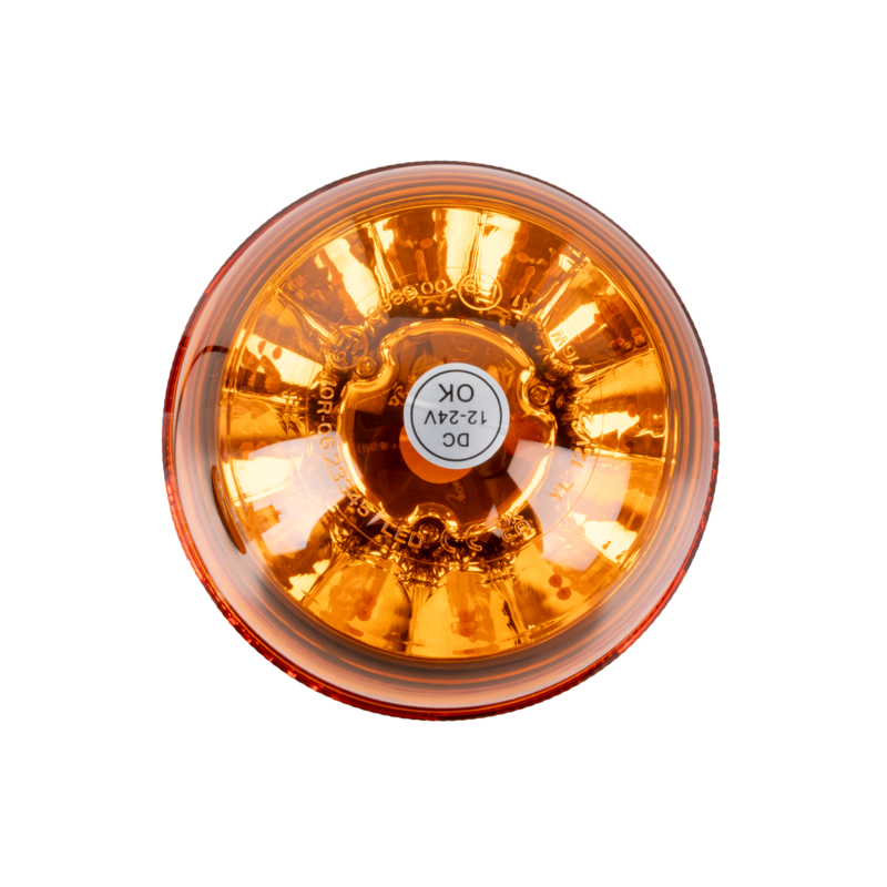 Lampeggiante a LED 12-24V a base piana, 12 Led, 16W, IP66