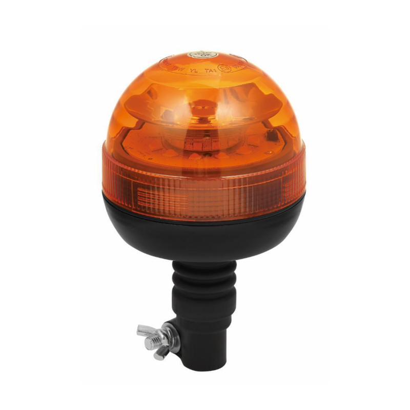 Lampeggiante a LED 12-24V a base ad asta flessibile, 12 Led, 16W, IP66