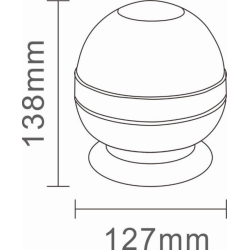Lampeggiante a LED 12-24V a base magnetica, 12 Led, 16W, IP68