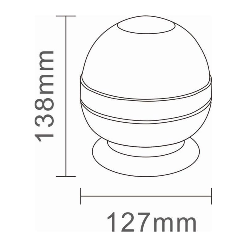 Lampeggiante a LED 12-24V a base magnetica, 12 Led, 16W, IP68
