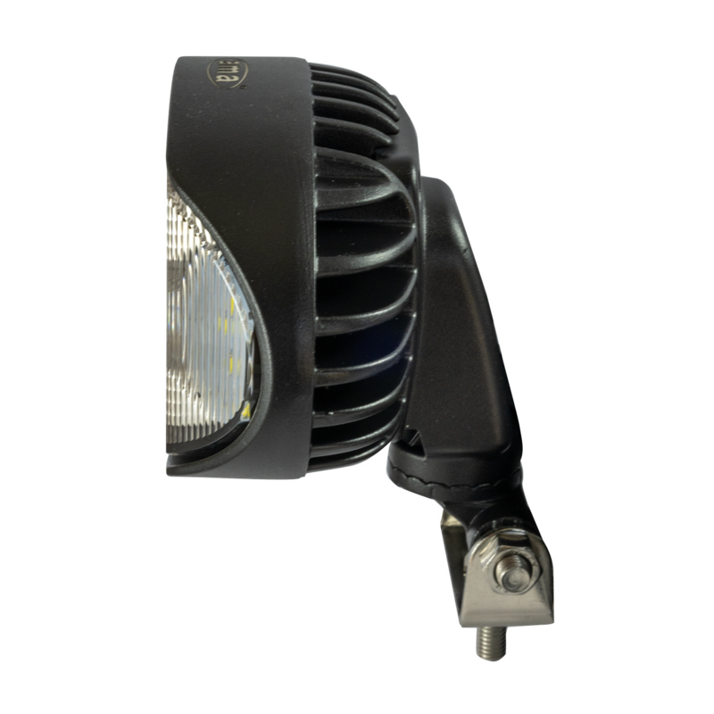 Faro da lavoro a LED ovale 10-36V DC, 42W, 3150LM, con rotazione 360°, 8 LED bianchi e 6 LED arancioni, raggio luce ampio e lun