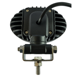 Faro da lavoro a LED ovale 10-36V DC, 42W, 3150LM, con rotazione 360°, 8 LED bianchi e 6 LED arancioni, raggio luce ampio e lun