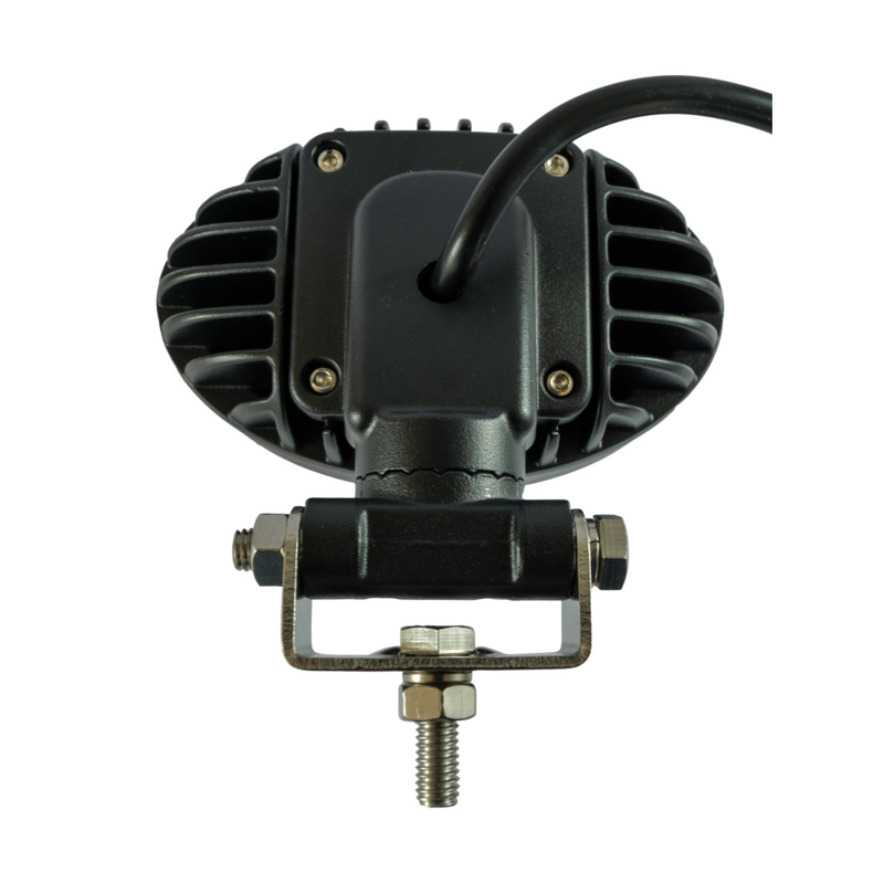 Faro da lavoro a LED ovale 10-36V DC, 42W, 3150LM, con rotazione 360°, 8 LED bianchi e 6 LED arancioni, raggio luce ampio e lun