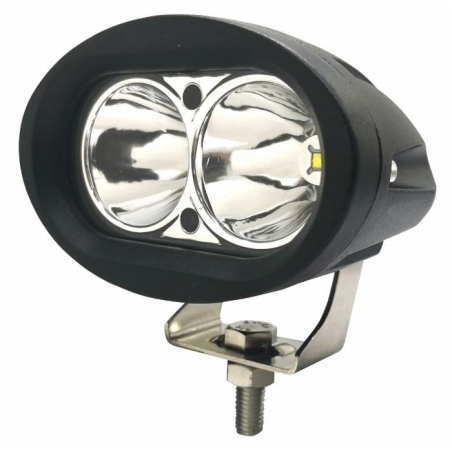 Faro da lavoro ovale a LED 10-36V, 20W, 850 LM, raggio lungo/profondo, 2 LED