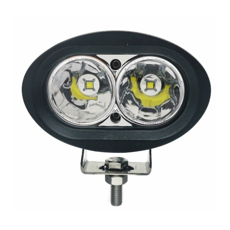 Faro da lavoro ovale a LED 10-36V, 20W, 850 LM, raggio lungo/profondo, 2 LED