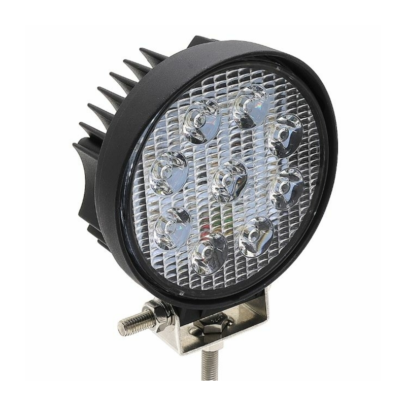 Faro da lavoro a LED rotondo Ø 110 mm, 10-36V DC, 27W,  2025LM, raggio ampio/largo, 9 LED