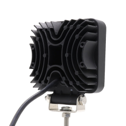 Faro da lavoro a LED quadrato 110x110 mm, 10-36V DC, 27W, 2025LM, raggio ampio/largo, 9 LED