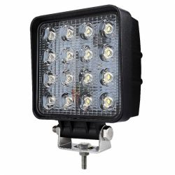 Faro da lavoro quadrato a LED 10-36V, 48W, 3600 LM, raggio ampio/largo, 16 LED
