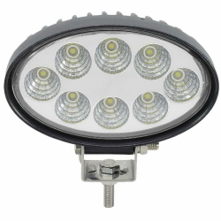 Faro da lavoro ovale a LED 10-36V, 24W, 1800LM, raggio lungo, 8 LED