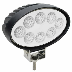 Faro da lavoro ovale a LED 10-36V, 24W, 1800LM, raggio lungo, 8 LED