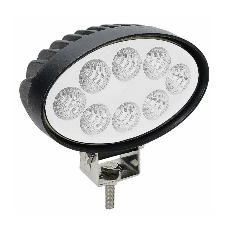 Faro da lavoro ovale a LED 10-36V, 24W, 1800LM, raggio lungo, 8 LED