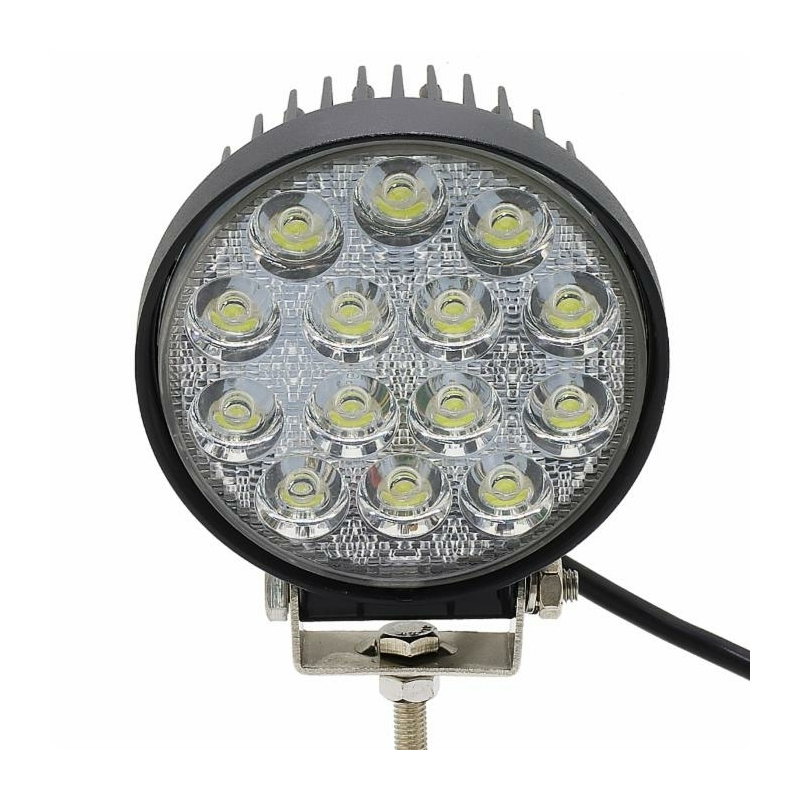 Faro da lavoro rotondo a LED 10-36V, 42W, 3150 LM, raggio ampio/largo, 14 LED