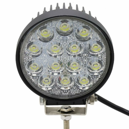Faro da lavoro rotondo a LED 10-36V, 42W, 3150 LM, raggio ampio/largo, 14 LED