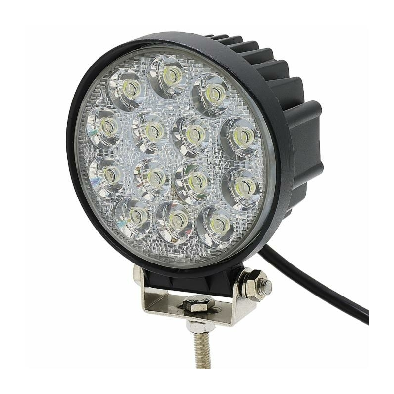 Faro da lavoro rotondo a LED 10-36V, 42W, 3150 LM, raggio ampio/largo, 14 LED