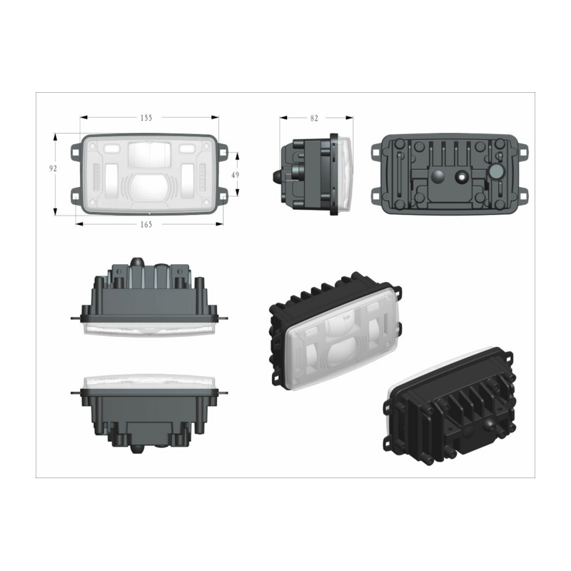Proiettore a LED compatibile con John Deere, Same, Lamborghini, Hurlimann, Iseki,..