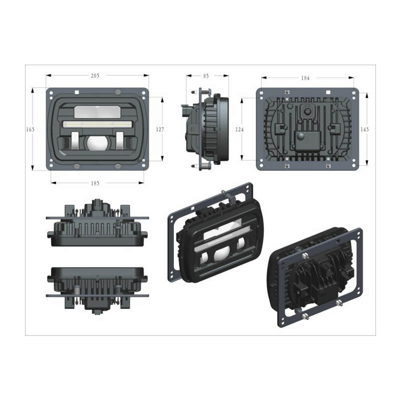 Proiettore a LED compatibile con Fiat, Case-IH, ..