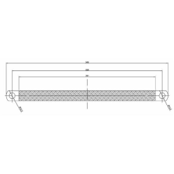TRECCIA  DI MASSA FLESSIBILE IN RAME 320 MM, SEZIONE 50 MM², FORI Ø 12,5 MM