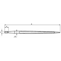PUNTA CARICATORE FRONTALE Ø 36, 800 MM