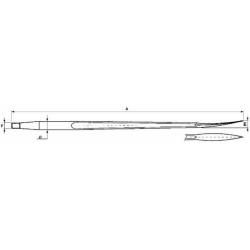 DENTE A PALETTA PER FORCA Ø 36x1400 MM