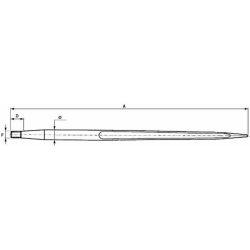 PUNTA FILETTATA CARICAMENTO FRONTALE Ø 42x1250 MM