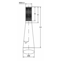 DENTE A PALETTA PER FORCA Ø 36x1100 MM