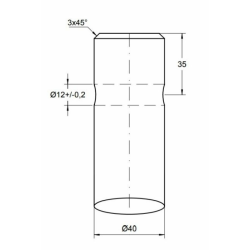 PUNTA FORATA CARICAMENTO FRONTALE Ø 40x1400 MM