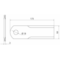 COLTELLO TRINCIAPAGLIA 173X50X3 FORO Ø 18MM