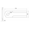 COLTELLO TRIN.176X50X3,5 F.§20