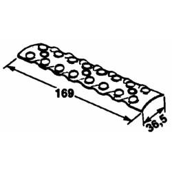 PIASTRA INTERNA PER CINGHIA ROTOPRESSA 8 + 8 FORI, RETE