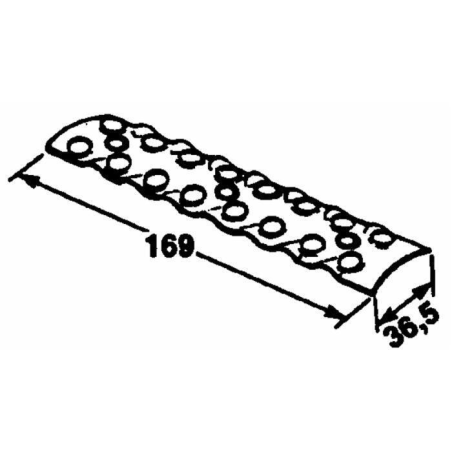 PIASTRA INTERNA PER CINGHIA ROTOPRESSA 8 + 8 FORI, RETE