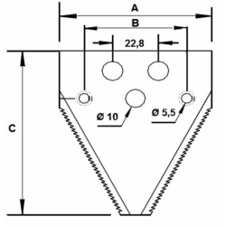 SEZIONE RIGATA 76x90x2 MM