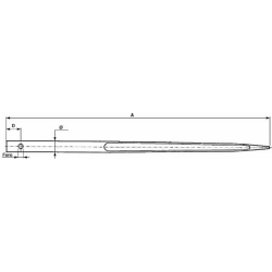 PUNTA FORATA CARICAMENTO FRONTALE Ø 44x1400 MM